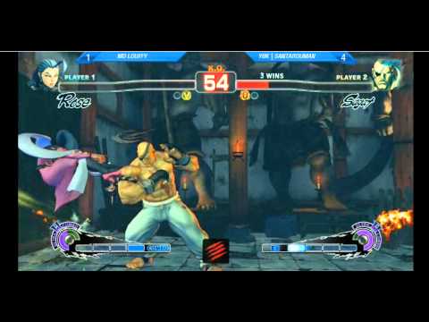 2015 EVO/MadCatz Exhibition: Louffy (Rose) vs YBK Santarou (Sagat) FT10