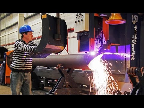 Steel Fabrication:HGG pipe cutting solution for Nurol Gulf ’s sports hall construction[Part 1/5]