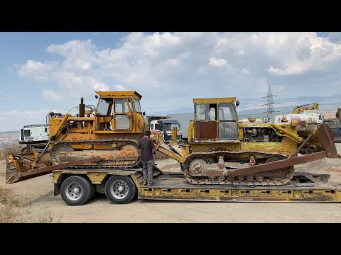 Transporting Two Old Caterpillar D6 Bulldozers - Fasoulas Heavy Transports