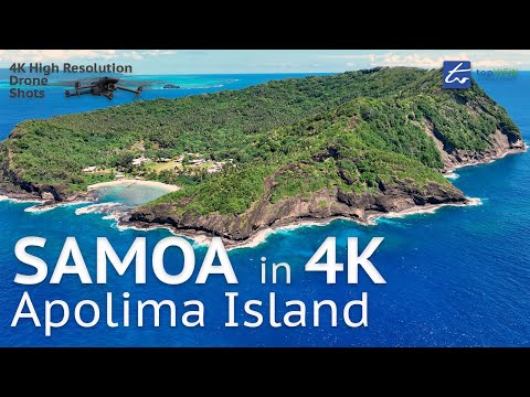 Apolima Island, Samoa - 4K Drone Aerial Views