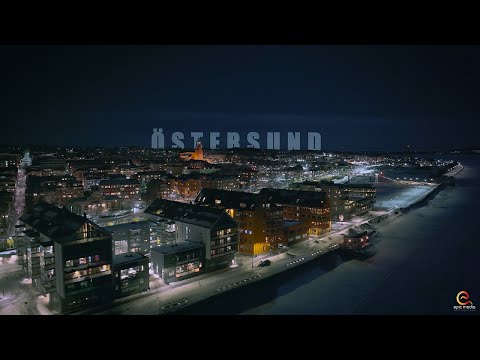 ÖSTERSUND - The city of contrasts in NIGHTMODE - 4K