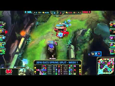 Werlyb with an amazing escape - MIL vs. HMA - EU Challenger Series 2016