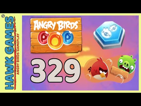 Angry Birds Stella POP Bubble Shooter Level 329 - Walkthrough, No Boosters