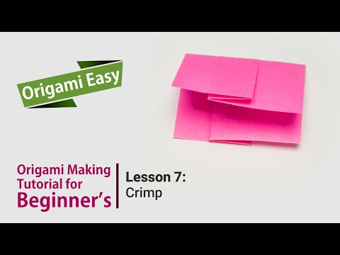 Origami Basics Lesson 1 Folding mountains and valleys