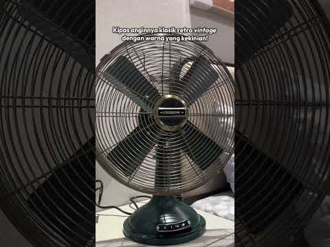 Gambar Krisbow Kipas Angin Meja Vintage Retro 14 Inch - Hijau Tua Metalik