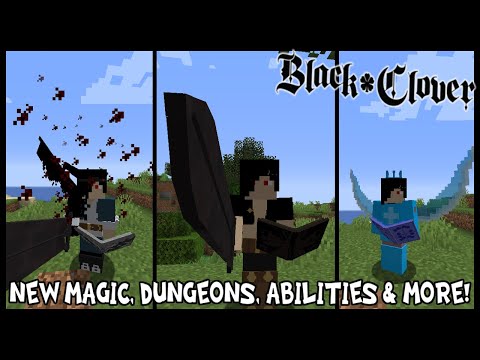 NEW MAGIC TYPES, DUNGEONS, MAGIC ITEMS, ABILITIES & MORE! Minecraft Black Clover Mod Review