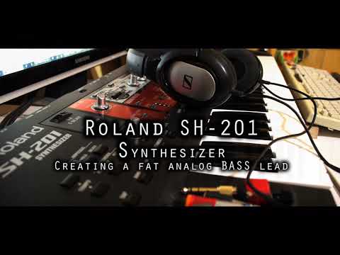 Roland SH-201 Synthesizer SOUND DESIGN TUTORIAL #3 - Creating a FAT BASS lead in real time!(NO TALK)