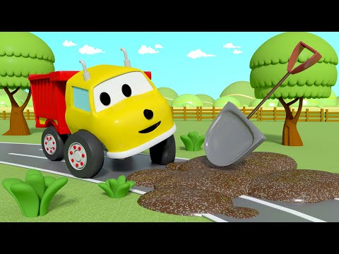 Damperli Kamyon Ethan ile yalın renkler - Çamurlu yollar 👶 🚄 Çocuklar için eğitici animasyonlar