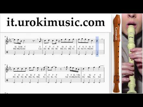 Corso di Flauto Dolce G. Céline Dion - Ashes - Deadpool 2 Tablature Tab um-ih276