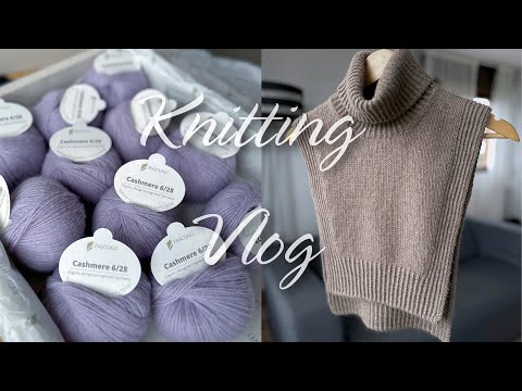Knitting Vlog ☕️ Trying Pascuali Cashmere + Baby Yak Terrazzo Neck Is Done!