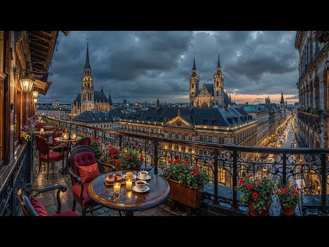 Balcony Jazz Evening in Vienna | Smooth Jazz Music for Study, Work & Peaceful Nights