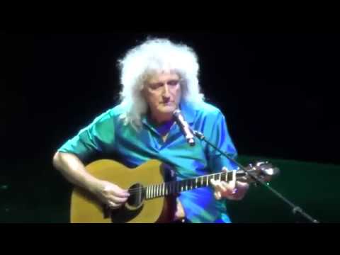 Brian May is playing  Something  (Beatles song)