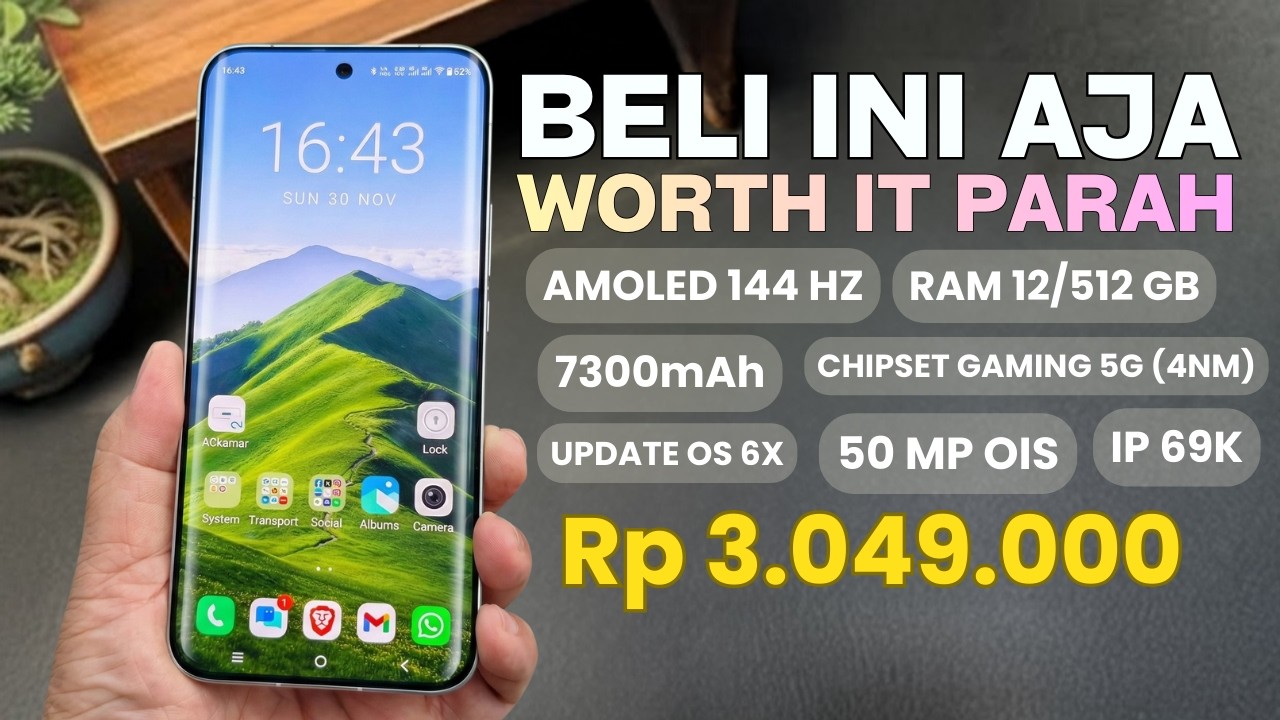ASLI MENDING INI‼️7300mAh, RAM 12/512 GB -  HP 3 JUTAAN TERBAIK DAN TERBARU BUAT LEBARAN 2026
