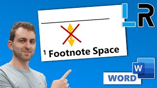 MS Word: Remove large space before/above footnotes - 1 MINUTE