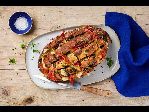 An die Töpfe, fertig, los! (Schinken-Zupfbrot mit LUZERNER Rahmkäse)