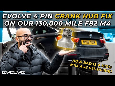 How does a 130,000 mile M4 engine look inside? Evolve S55 Billet Crank Hub Fix