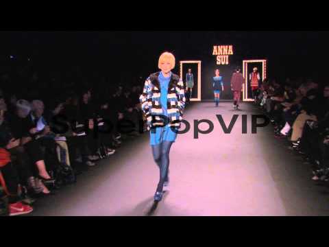 Models walk the runway during Anna Sui - Fall 2013 Merced...