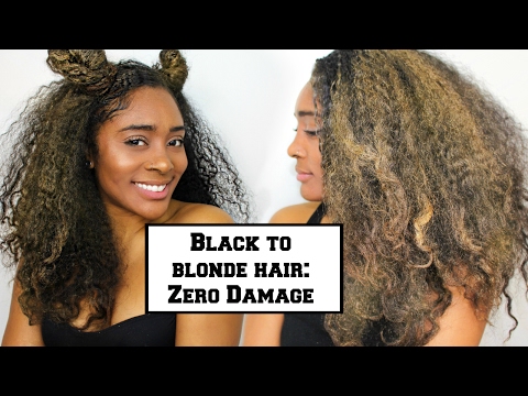 Going from Black to Blonde Hair with ZERO DAMAGE