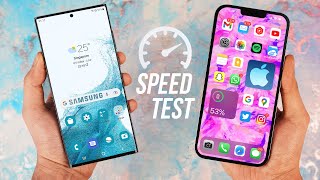 Samsung Galaxy S22 Ultra 5G vs Apple iPhone 13 Pro Max - Speed Test!