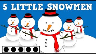 5 Little Snowmen (winter subtraction song for kids)
