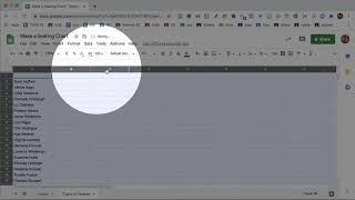 making rows and columns wider for a seating chart