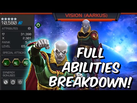Vision (Aarkus) Full Abilities & Synergies Breakdown! - Marvel Contest of Champions