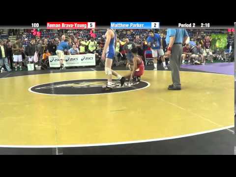 100 lbs. QF - Roman Bravo-Young (AZ) vs. Matthew Parker (PA)