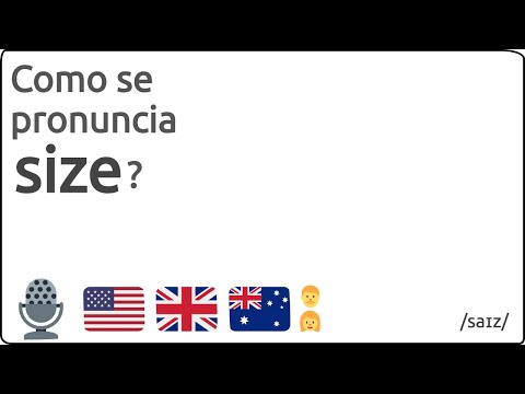 Como se pronuncia size en ingles 🇺🇸 🇬🇧 🇦🇺