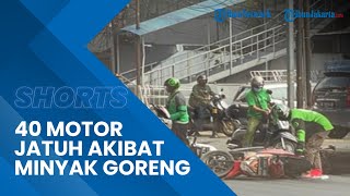 Viral Video 40 Motor Ambruk di Depan Pasar Cipete Jaksel Gara-gara Tumpahan Minyak Goreng
