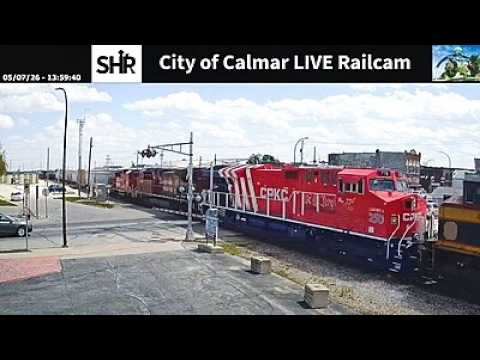 Live webcam view of Cámara ferroviaria del centro de Calmar