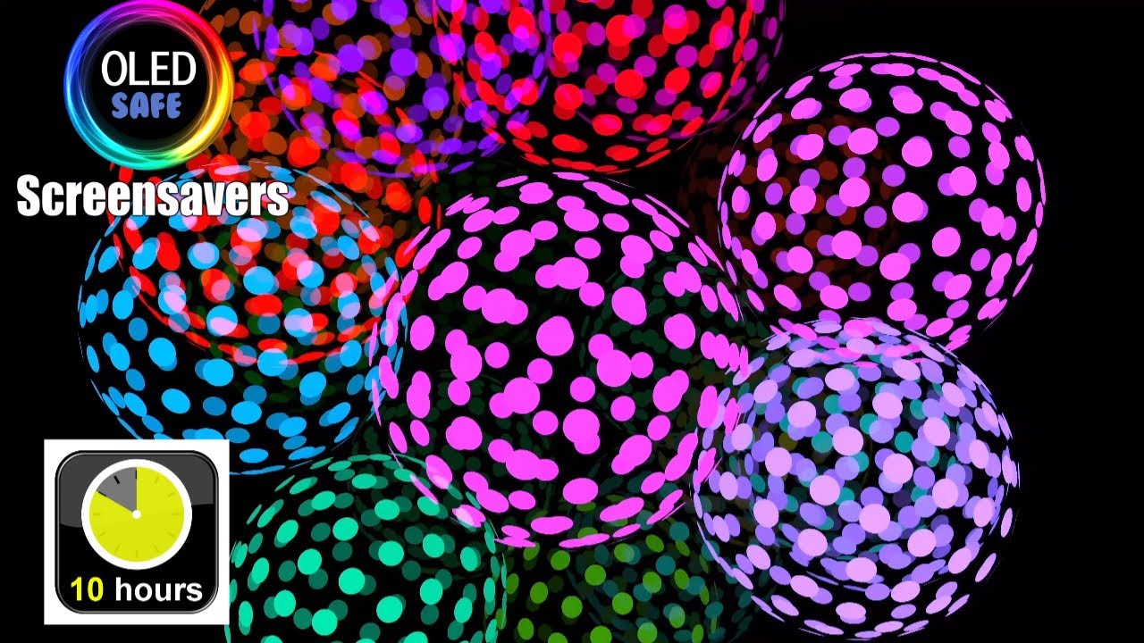 Gradient Color Balls Screensaver - 10 Hours - 4K - OLED Safe