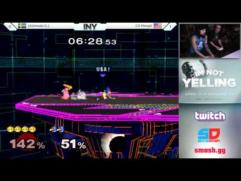 INY Day 2 - Singles: Top 8 - Grand Finals: [A]rmada (Fox/Peach) vs C9 Mang0 (Falco/Fox)