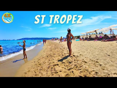 Beach Walk Saint Tropez 4K 💛 French Riviera 2023🧡