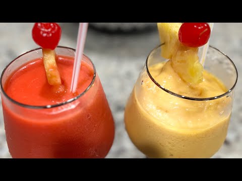 How to make a delicious Jamaican tropical blended fruit punch / fruit smoothie recipe