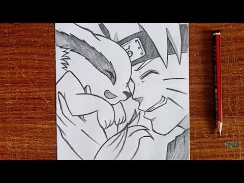 How to Draw Cute Naruto and Kurama Easy for Beginners | Step by Step Naruto Drawing Tutorial