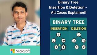 Download the video "Binary Tree Insertion & Deletion Explained | All Cases Covered with Examples! 🌳"
