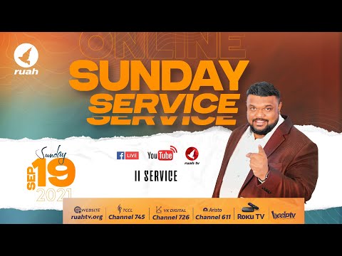 🔴🅻🅸🆅🅴 - Sunday Service | 2nd Service | 19 SEPTEMBER 2021 | #ruahtv | #onlinechurch