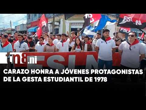 Carazo honra a los héroes y mártires de la gesta estudiantil del 9 de julio de 1978