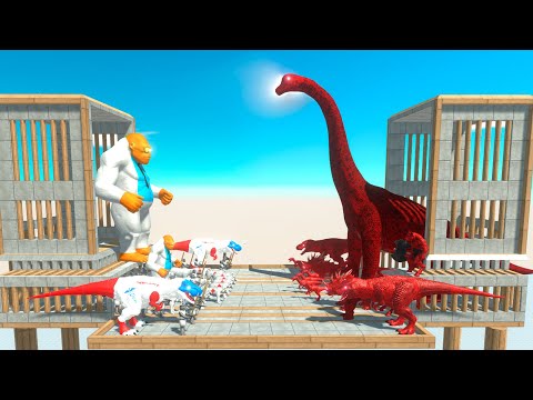 ⚡ GIANT DOCTOR GORO vs GIANT VIRUS BRACHIOSAURUS DEATH ARENA  - 🦖 Animal Revolt Battle Simulator 🦕