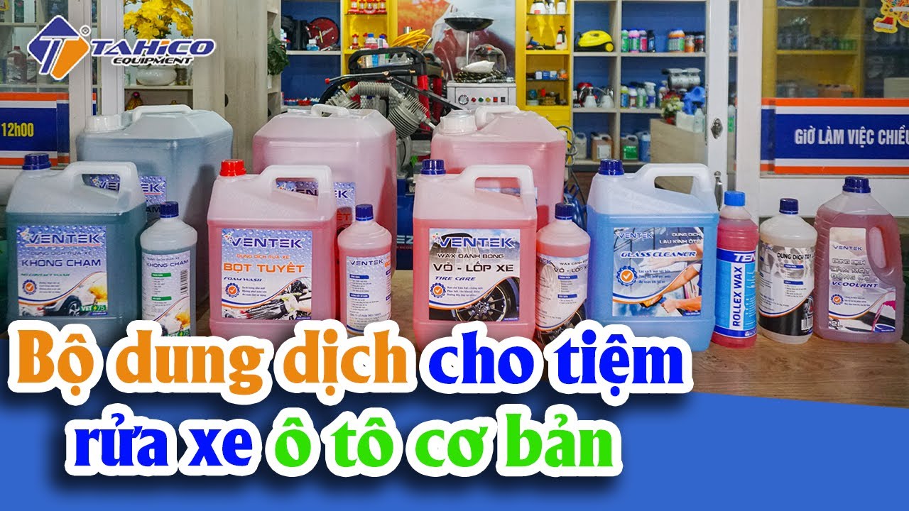 Bộ dung dịch cho tiệm rửa xe ô tô cơ bản 9