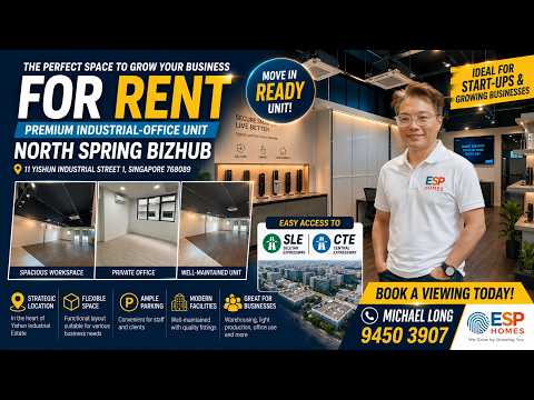 North Spring Bizhub, 11 Yishun industrial Street 1, 1,539 sqft, Light Industrial (B1) For Rent, by Michael Long, 500226987 - CommercialGuru.com.sg
