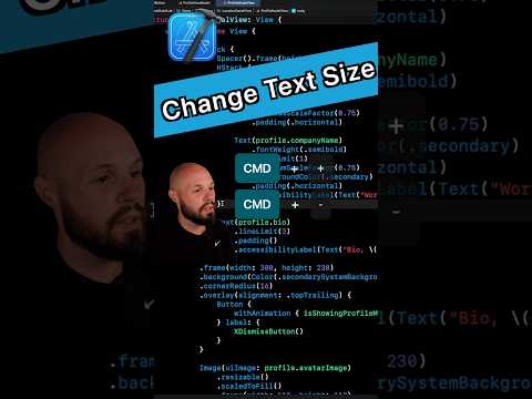 Xcode Tip - Quickly Change Text Size #iosdeveloper #swift #xcode thumbnail