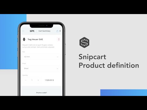 Snipcart Tutorial - Product Definition