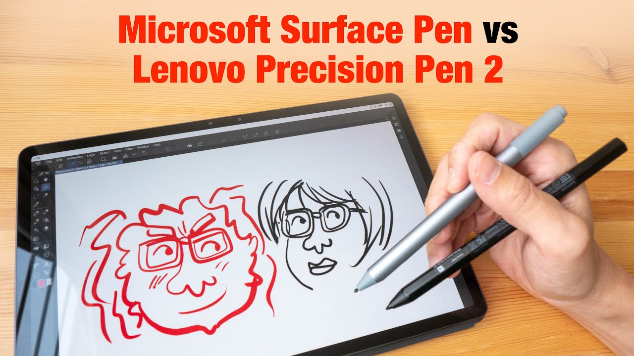 Surface Pen vs Lenovo Precision Pen 2 (on Lenovo P11 Pro)