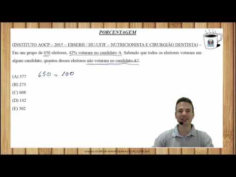 AOCP07Q01 - INSTITUTO AOCP - 2015 - EBSERH - PORCENTAGEM (www.gurudamatematica.com.br)