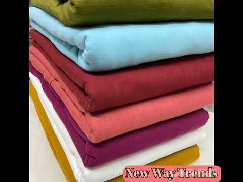 Pure viscose fabric, plain/solids, multicolour