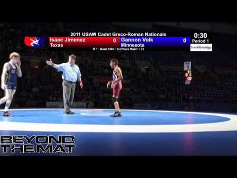 Cadet Greco Final 91 - Gannon Volk (MN) vs. Isaac Jimenez (TX)