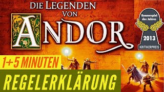 Die Legenden von Andor Regeln Anleitung Brettspiel Kennerspiel 2013