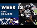 Cowboys vs. Ravens Week 13 Highlights | NFL 2020