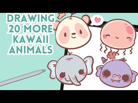 Master 20 Kawaii Animal Drawings in Procreate - Step-by-Step Guide!